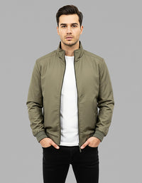 Olive Full Sleeves Lightweight Jacket