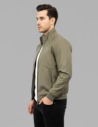 Olive Full Sleeves Lightweight Jacket