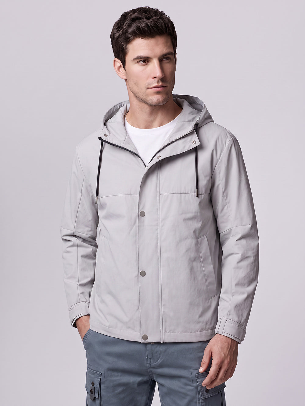 Lt Grey Relax Slim Utility Jacket