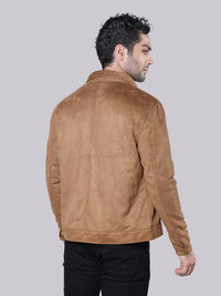 Tan Relax Slim Suede Jacket