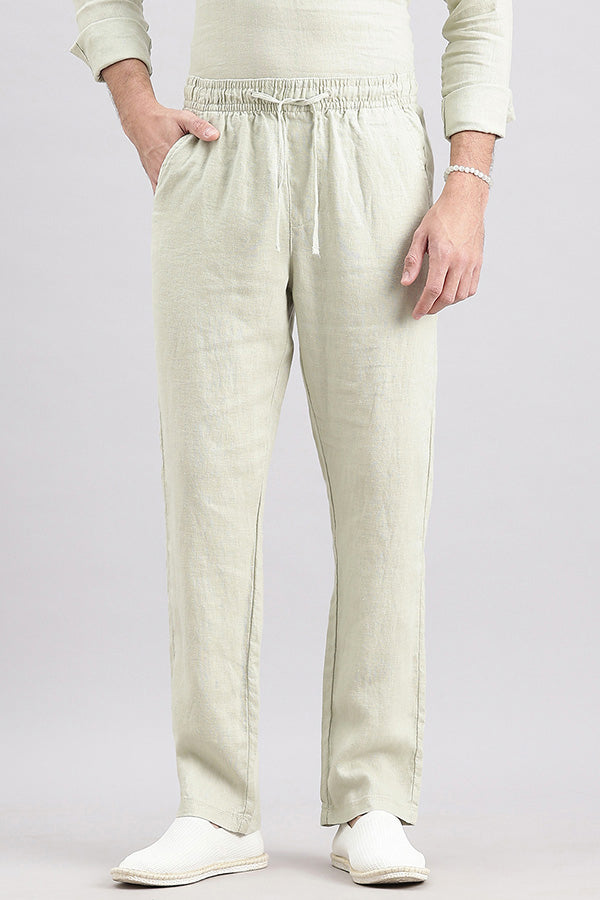 Dk Stone Linen Pull On Pant (Relaxed Fit)