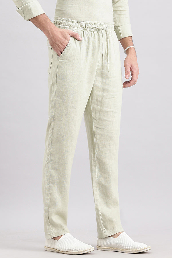 Dk Stone Linen Pull On Pant (Relaxed Fit)