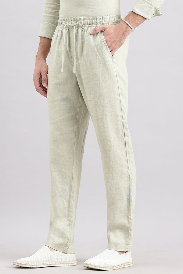 Dk Stone Linen Pull On Pant (Relaxed Fit)