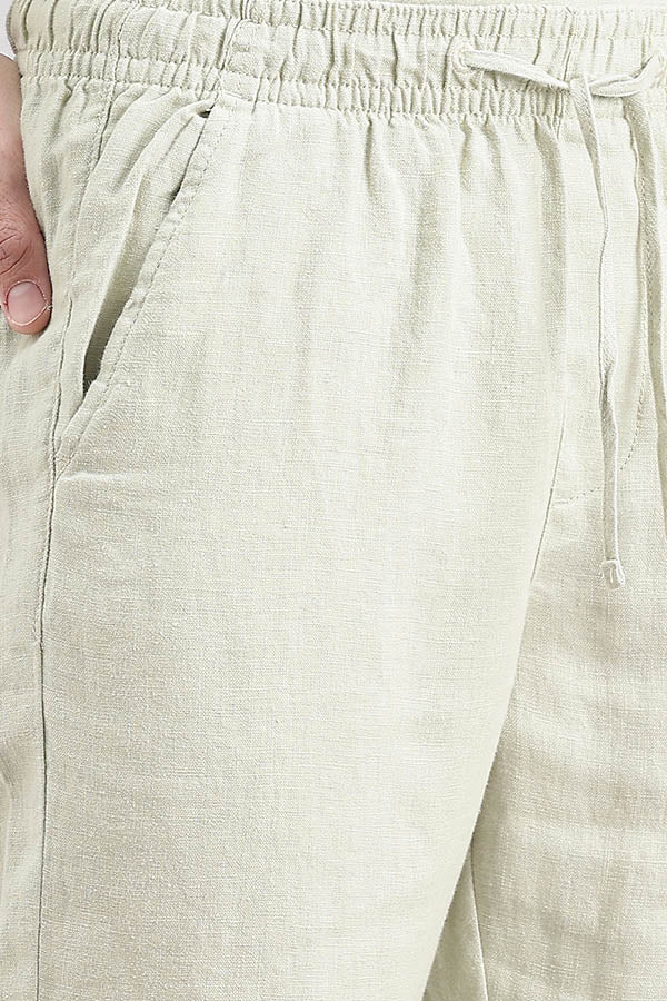 Dk Stone Linen Pull On Pant (Relaxed Fit)