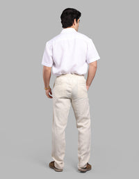 Beige 100% Linen Pant