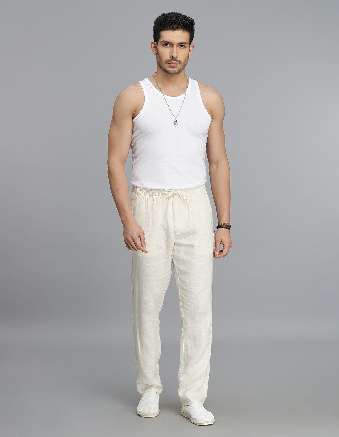 Beige Linen Pant Pant