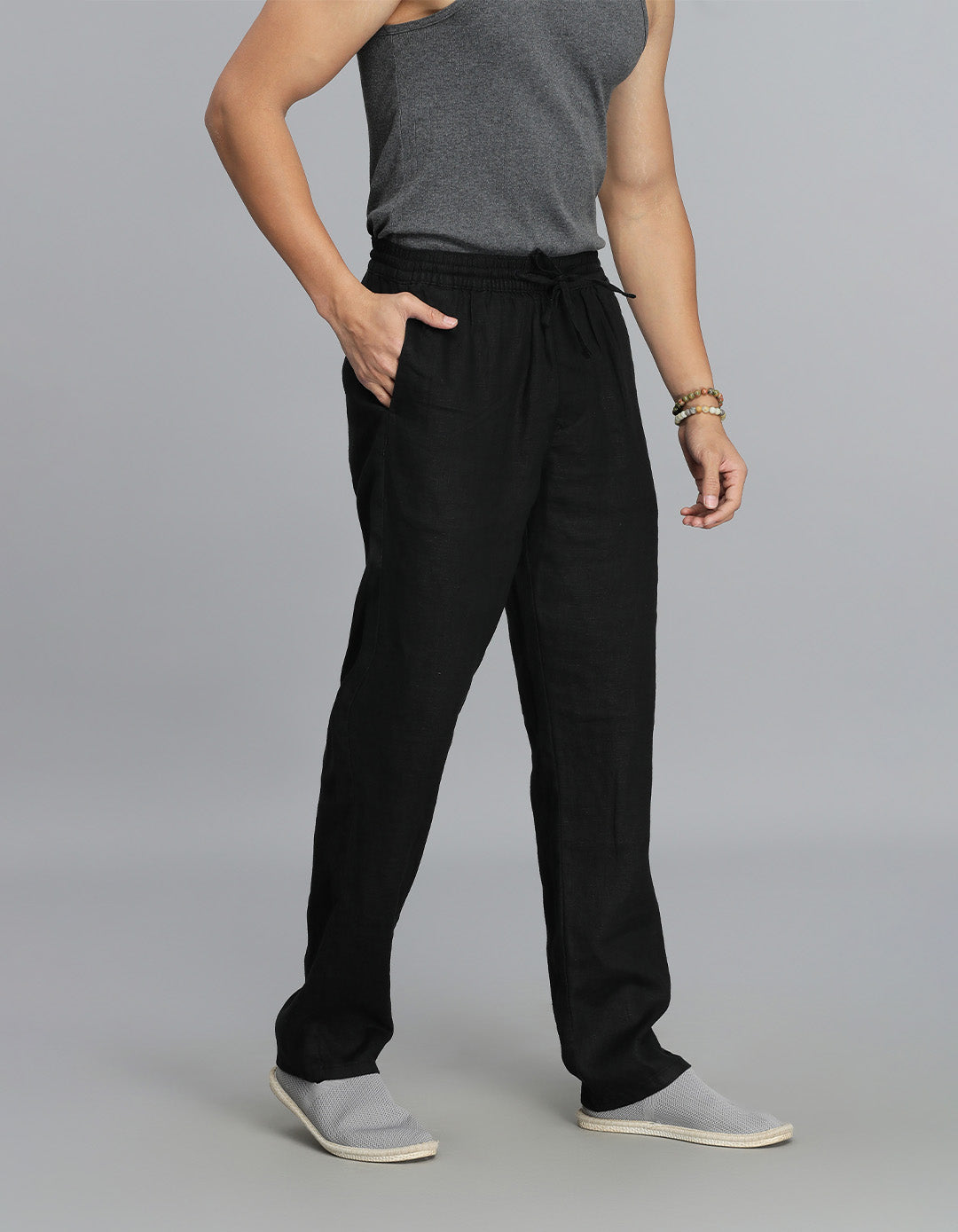 Black Linen Pant Pant
