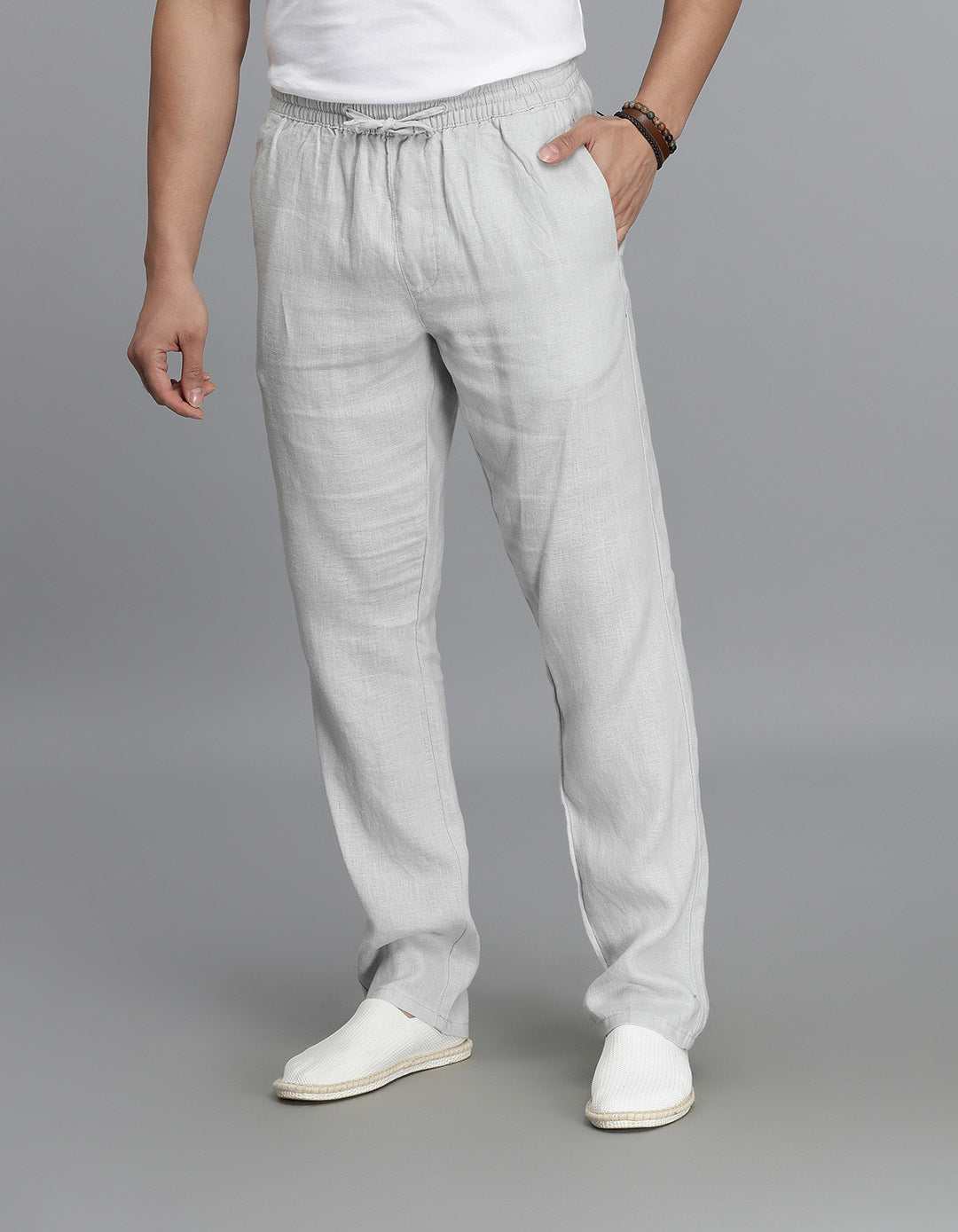 Lt Grey Linen Pant Pant