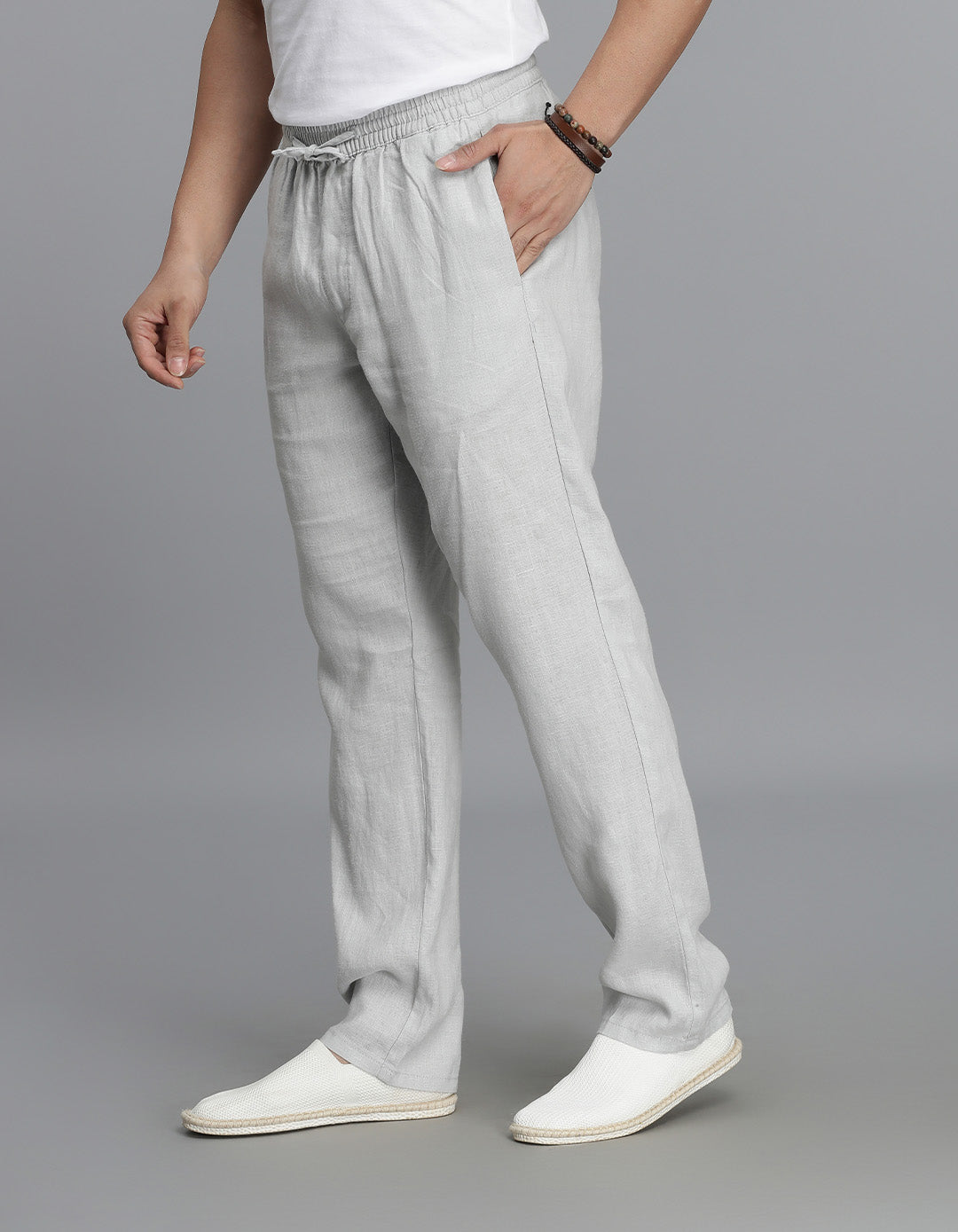 Lt Grey Linen Pant Pant