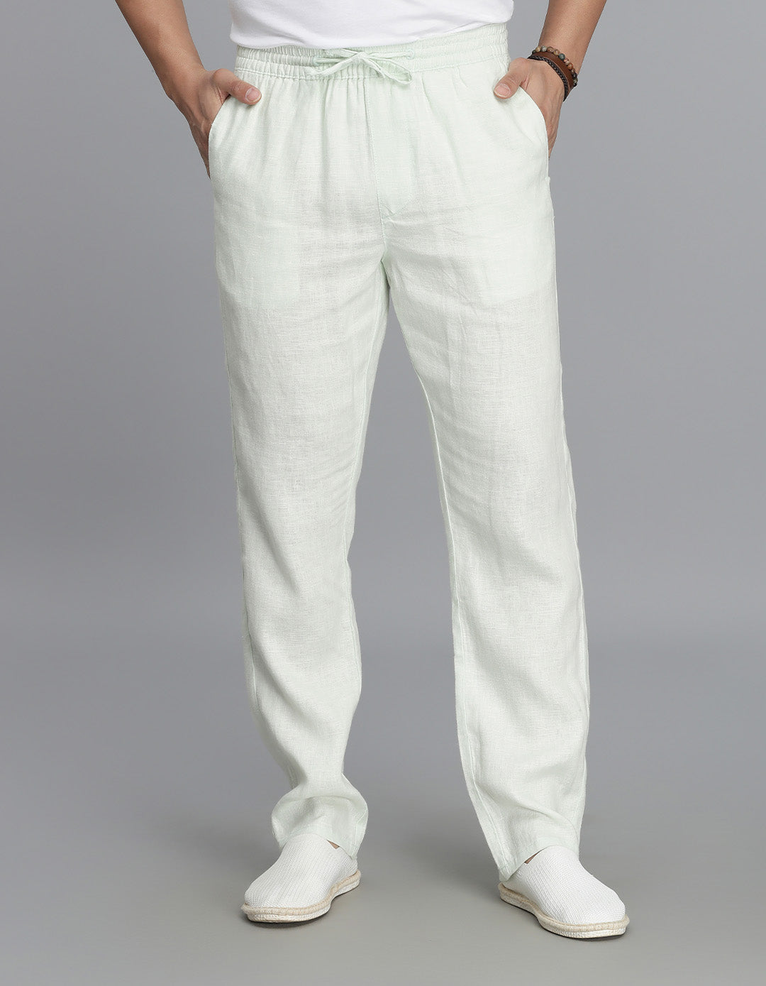 Mint Green Linen Pant Pant