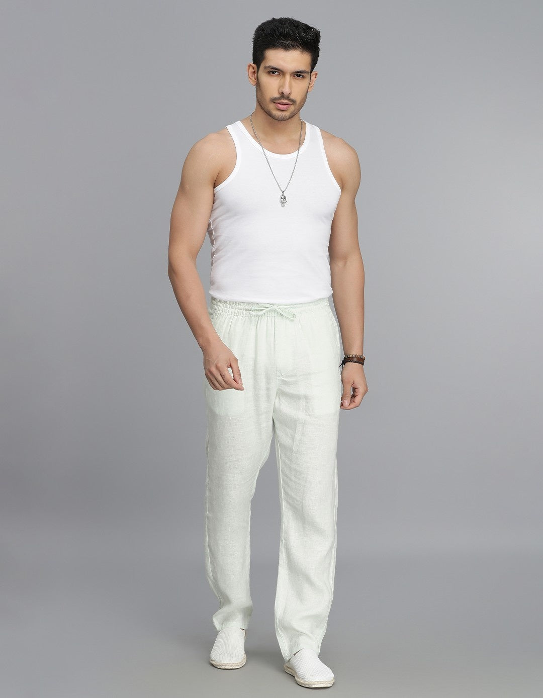 Mint Green Linen Pant Pant