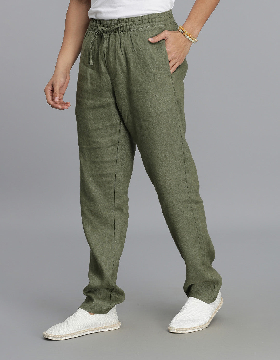 Olive Linen Pant Pant