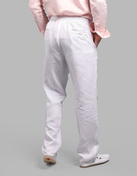 White 100% Linen Pant