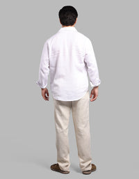 Beige 100% Linen Chino Pant