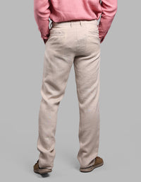 Khaki 100% Linen Chino Pant