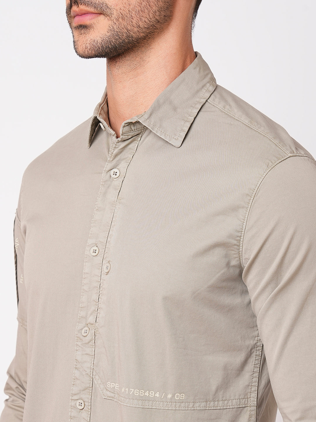 Stone Full Sleeve Solid Shirt (Leo F/Slv Fit)