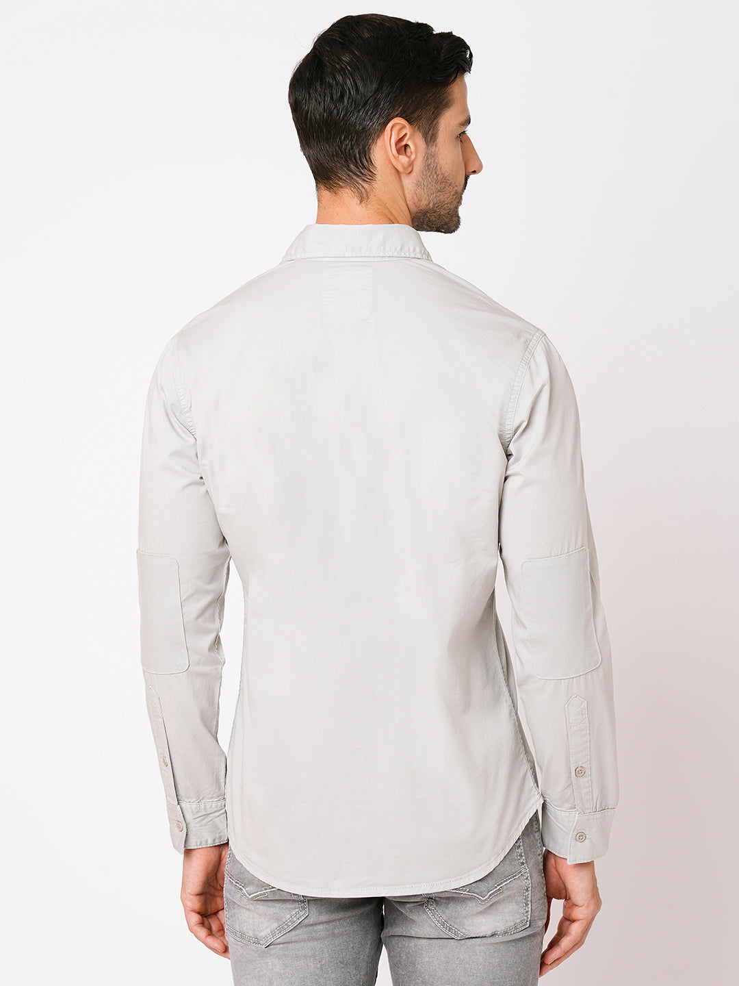 Lt Grey Full Sleeve Solid Shirt (Leo F/Slv Fit)