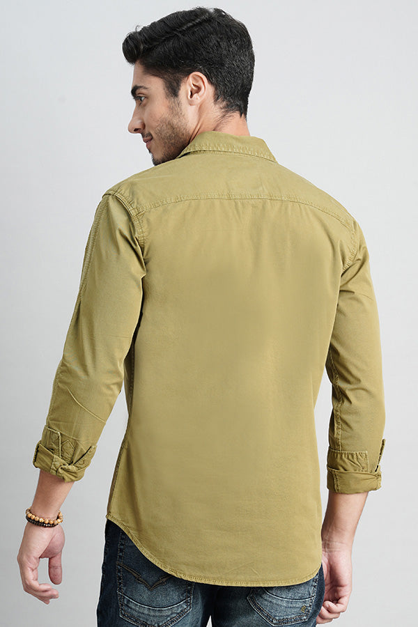 Olive Drab Full Sleeve Solid Shirt