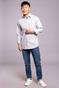 Lt Grey Full Sleeves Solid Shirt