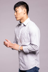 Lt Grey Full Sleeves Solid Shirt