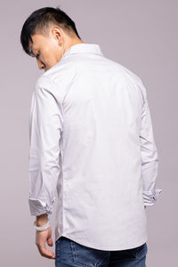 Lt Grey Full Sleeves Solid Shirt
