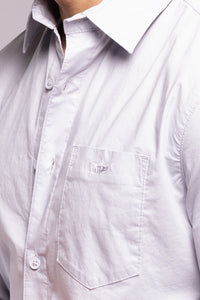 Lt Grey Full Sleeves Solid Shirt