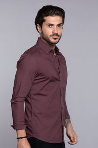 Dull Purple Full Sleeves Solid Shirt