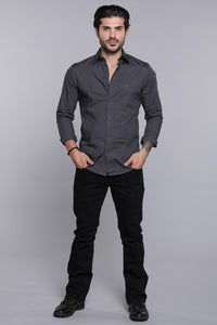 Charcoal Full Sleeves Solid Shirt