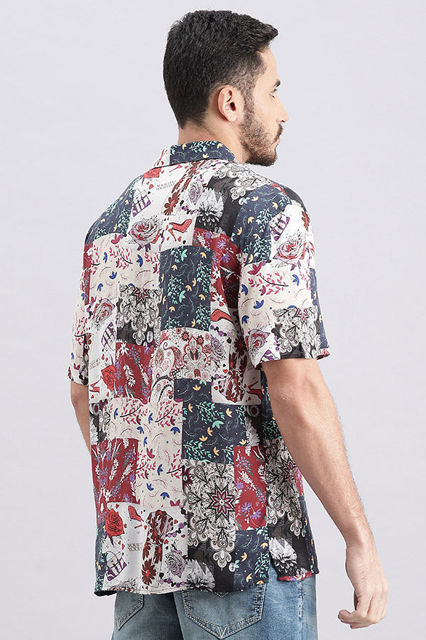 Multi Color Half Sleeve Printed Shirt (Decapario H/Slv Fit)