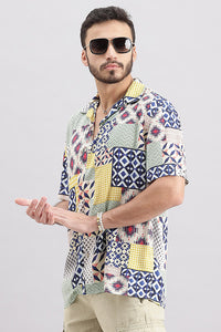 Multi Color Half Sleeve Printed Shirt (Decapario H/Slv Fit)