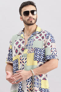 Multi Color Half Sleeve Printed Shirt (Decapario H/Slv Fit)