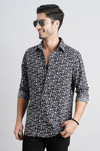 Navy White Full Sleeve Seersucker Shirt (Zack F/Slv Fit)