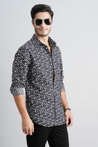 Navy White Full Sleeve Seersucker Shirt (Zack F/Slv Fit)
