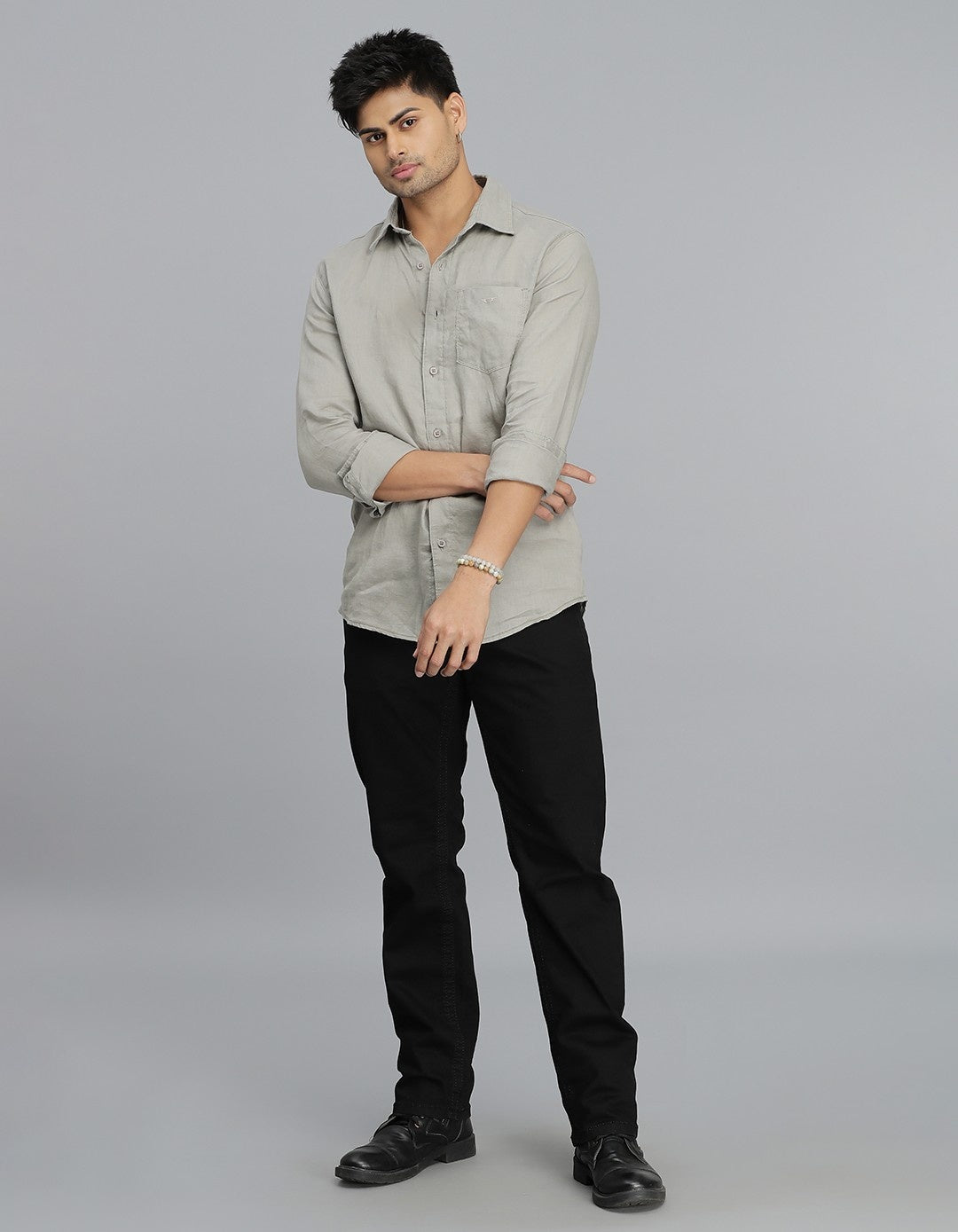 Dk Stone Full Sleeves Linen Shirt