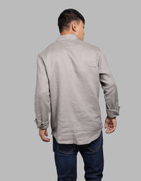 Dk Stone Full Sleeve 100% Linen Shirt