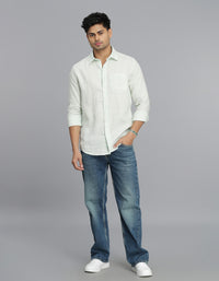 Mint Green Full Sleeves Linen Shirt