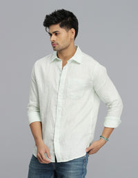 Mint Green Full Sleeves Linen Shirt