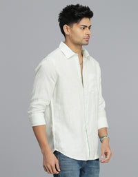 Mint Green Full Sleeves Linen Shirt