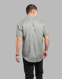 Army Half Sleeve 100% Linen Shirt