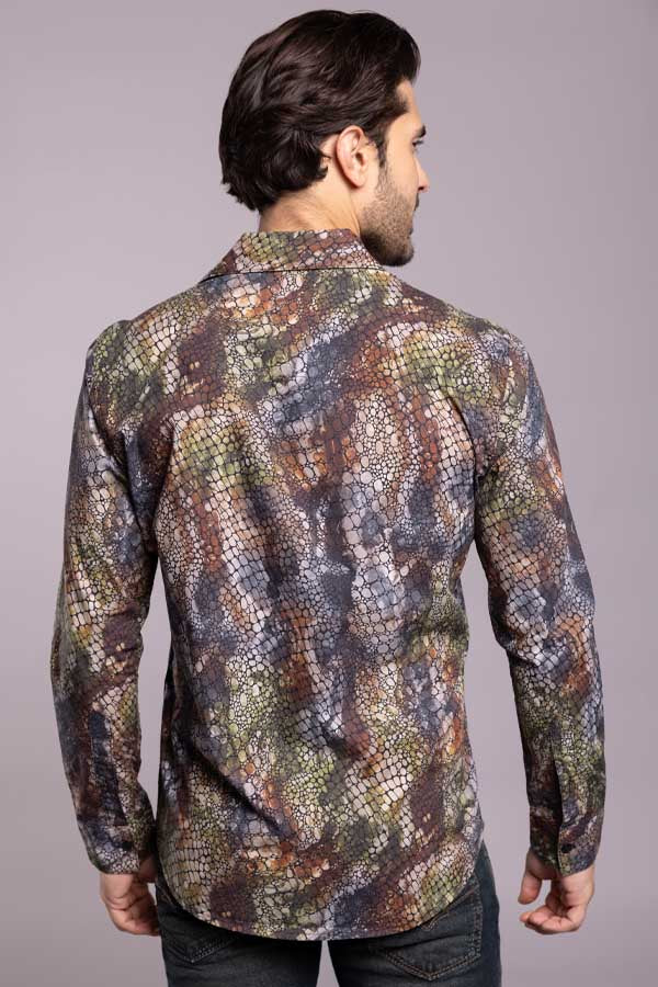 Multi Color Full Sleeves Printed Shirt