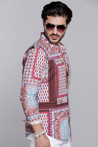 Multi Color Full Sleeves Printed Shirt