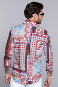 Multi Color Full Sleeves Printed Shirt