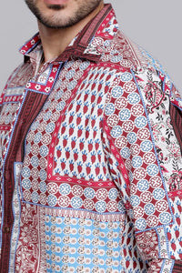 Multi Color Full Sleeves Printed Shirt