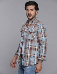 Blue Full Sleeves Check Shirt