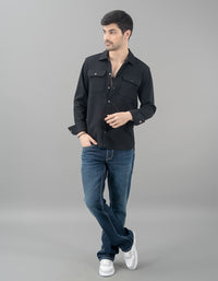 Black Full Sleeve Knit Shacket