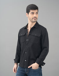 Black Full Sleeve Knit Shacket