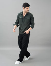 Green Full Sleeve Knit Shacket