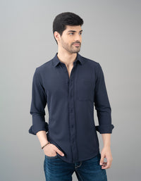 Navy Full Sleeve Knit Shirt