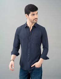 Navy Full Sleeve Knit Shirt