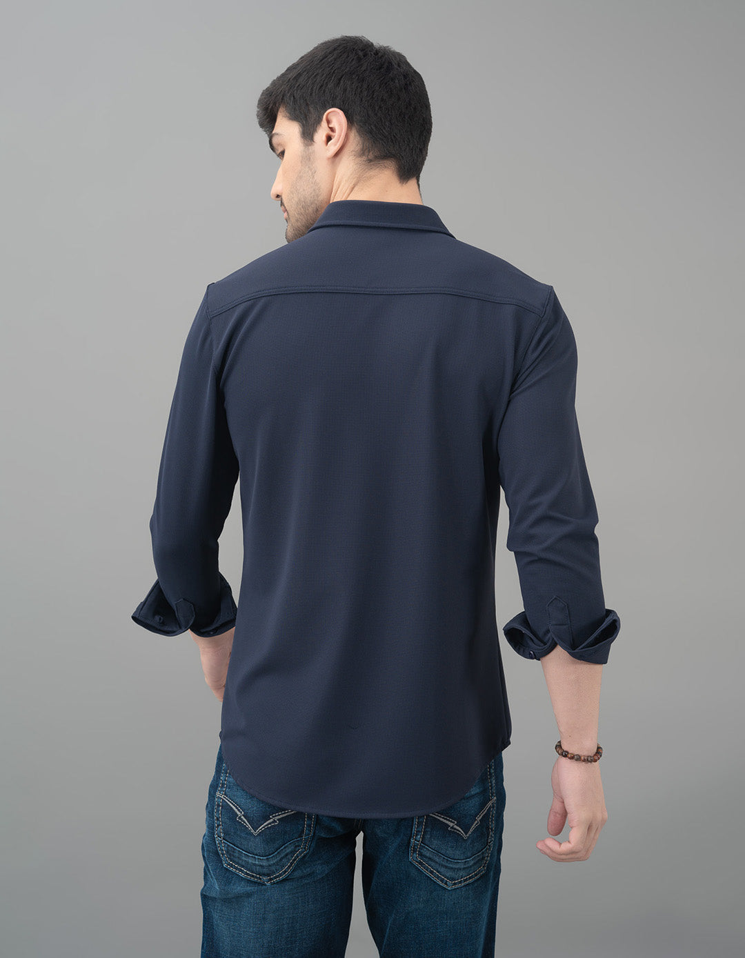 Navy Full Sleeve Knit Shirt